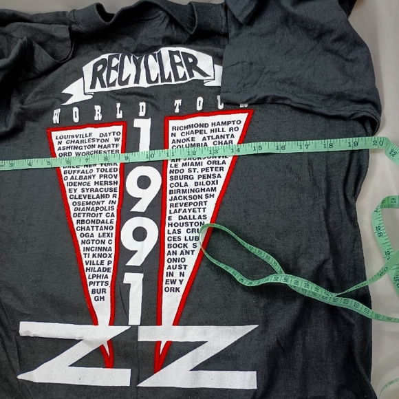 Vintage 1991 Never Worn ZZ TOP Recycler U.S. Tour T-Shirt Large Single S… - Picture 8 of 9